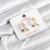 Bouquet Boutique 14K Gold Renk Kaplama Zirkon Taşlı   Küpe