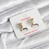 Bouquet Boutique 14K Gold Renk Kaplama Yarım Halka Zirkon Taşlı   Küpe