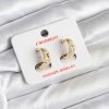 Bouquet Bouqtique 14K Gold Renk Kaplama Lazer Halka CM Kadın Küpe BQT35BKP11425
