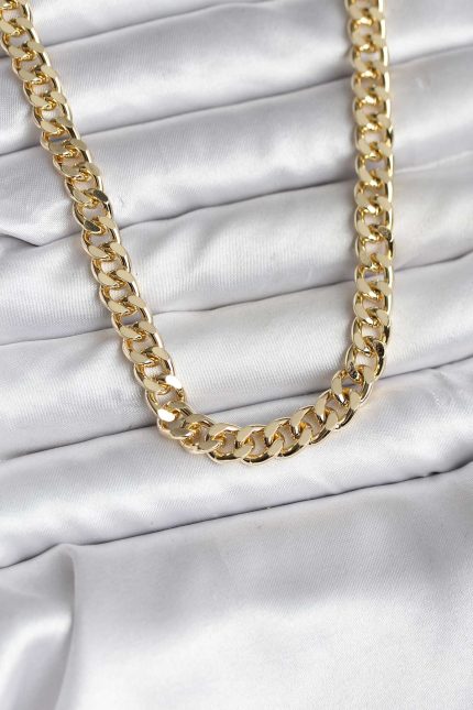 Bouquet Boutique 14K Gold Renk Kaplama Kalın Zincir Model   Kolye