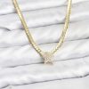 Bouquet Bouqtique Gold Renk Pirinç Yıldız Zirkon Taşlı Kadın Kolye BQT35BKO10793