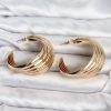 Bouquet Bouqtique 316L Çelik Gold Renk Yarım Halka Model Kadın Küpe BQT35BKP11502