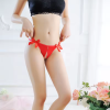 Bouquet Boutique Büyük Beden Fantezi Kırmızı Seksi Fiyonklu Kadın STRİNG – Fantezi Tanga -