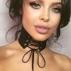 Bouquet Boutique.  Bağlamalı Seksi Deri Choker