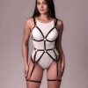 Bouquet Boutique  Bayan İç Giyim, Seksi Deri Fantezi Body Harness İç Giyim, Seksi Deri Giyim