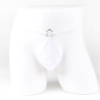 Bouquet Boutique Fantezi Beyaz Transparan Halkalı Tül Erkek String Seksi Erkek İç Çamaşırı