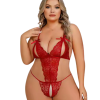 Bouquet Boutique Büyük Beden Fantezi Kırmızı Dantelli Babydoll