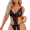 Bouquet Boutique Büyük Beden Fantezi Siyah Dantelli Babydoll