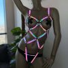 Bouquet Boutique  Dansçı Kıyafetleri - Karanlıkta Parlayan Reflektörlü Body Harness