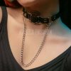Bouquet Boutique .  Deri Choker, Deri Tasma, Zincirli Deri Kolye, Halkalı Deri Kolye
