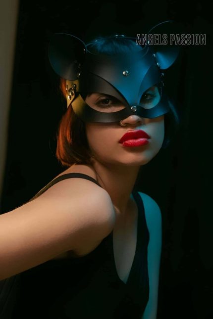 Bouquet Boutique .  Deri Kedi Maskesi  Deri Maske  Seksi Maske