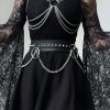 Bouquet Boutique.  Deri ve Zincirli Şık Harness Takım