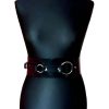 Bouquet Boutique .  Elbise Üzerine Şık Deri Korse Harness