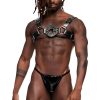 Bouquet Boutique .  Erkek Deri Göğüs Harness, Fantezi Giyim, Erkek Deri İç Giyim