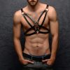 Bouquet Boutique .  Erkek Göğüs Üzeri Deri Harness