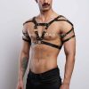 Erkek Harness, Erkek PartyWear, Deri Erkek Parti Elbise Aksesuarı - APFTM6