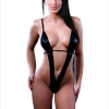 Bouquet Boutique--- Fantezi Seksi Siyah Saten Gecelik