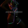 Bouquet Boutique  Fantezi Giyim Renkli Reflektörlü Body Harness