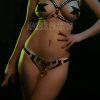 Bouquet Boutique.  Halka Detaylı Tarz Harness Sütyen Takım