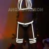 Bouquet Boutique .  Karanlıkta Parlayan Çok Özel Seksi Reflektörlü Harness Takım