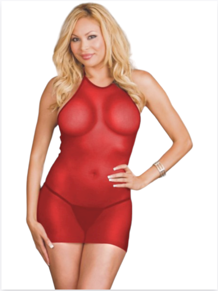 Bouquet Bouqtique Büyük Beden Kırmızı Fantazi Seksi Tül Babydoll  BQT353223