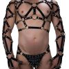 Bouquet Boutique .  Lastik Göğüs Ve Çivili Külot Harness Takım