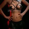 Bouquet Boutique .  Lastik ve Halka Detaylı Seksi Göğüs Harness  Fantazi Harness Takım İç Giyim