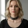Lazer Kesim Deri Choker, Deri Kolye - APFT1427