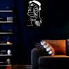 Minimalist Tek Çizgi Sanatı, Reflektörlü Deri Duvar Dekoru