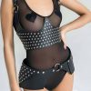 Bouquet Boutique .  Perçin Detaytlı Şık Kemer ve Harness Takım