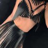 Bouquet Boutique  Püsküllü Etek, Sütyen ve Choker Takım