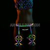 Bouquet Boutique .  Rainbow Reflektörlü Seksi Jartiyer İç Giyim Takım