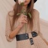 Bouquet Boutique .  Şık Deri Kemer, Halka Detaylı Kemer