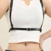 Sırtı Halka Detaylı Şık Deri Harness - APFT800