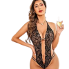 Bouquet Boutique Fantezi Siyah Dantelli Zincirli Seksi  Babydoll