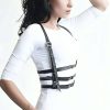 Bouquet Boutique.  T-Shirt Üzeri Deri Aksesuar Harness