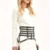 Bouquet Boutique  Yanları Püsküllü Şık Deri Harness Korse