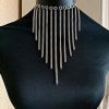 Zincirli Deri Choker, Şık Deri Tasma - APFT629