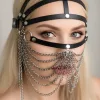 Bouquet Boutique.  Zincirli Deri Seksi Maske