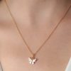 Bouquet Bouqtique Gold Beyaz Renk Kelebek Figür Kadın Kolye BQT35BKO6818