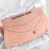 Bouquet Boutique 316L Çelik Zirkon Taşlı Damla Model Gold Renk Göbek Bel Zinciri