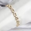 Bouquet Boutique 14K Gold Renk Kaplama Zirkon Taşlı  Kadın Bileklik