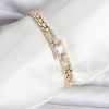 Bouquet Bouqtique 14K Gold Renk Kaplama Zirkon Kare Taşlı CM Kadın Bileklik BQT35BB8118