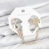 Bouquet Bouqtique Pirinç Gold Renk Kelebek Model Zincir Bağlantılı Ear Cuff Küpe Seti BQT35BKP11534