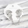 Bouquet Bouqtique Pirinç Gümüş Renk Kelebek Model Zincir Bağlantılı Ear Cuff Küpe Seti BQT35BKP11535