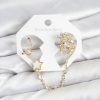 Bouquet Bouqtique Pirinç Gold Renk Yıldız Model Zincir Bağlantılı Ear Cuff Küpe Seti BQT35BKP11538