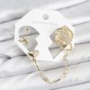 Bouquet Bouqtique Kalp Yıldız Model Pirinç Gold Renk Zincir Bağlantılı Ear Cuff Küpe Seti BQT35BKP11547