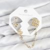 Bouquet Bouqtique Kiraz Model Pirinç Gold Renk Zincir Bağlantılı Ear Cuff Küpe Seti BQT35BKP11549