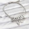 Bouquet Bouqtique Pirinç Gümüş Renk Uzay Tema Charmlı Kadın Bileklik BQT35BB8178
