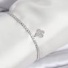 Bouquet Bouqtique Yonca Model Zirkon Taşlı Gümüş Renk Asansörlü Su Yolu Bileklik BQT35BB8243